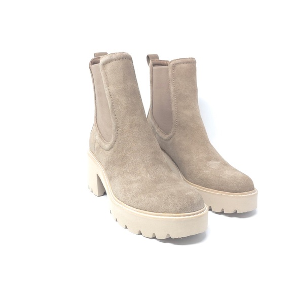 New Dolce Vita Hawk H2O Mushroom Suede Waterproof Chelsea Boots Women’s 7.5M - Picture 2 of 9